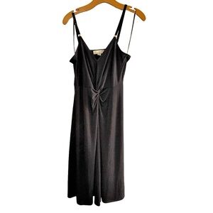Michael Kors Black Knot-Front Slip Dress